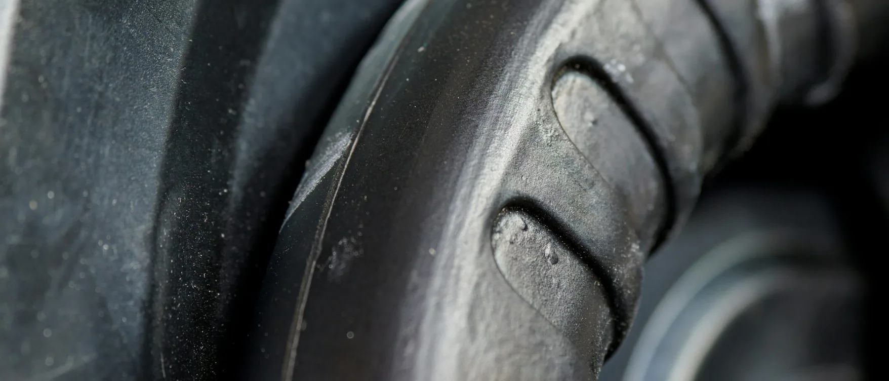 a tyre sidewall, close