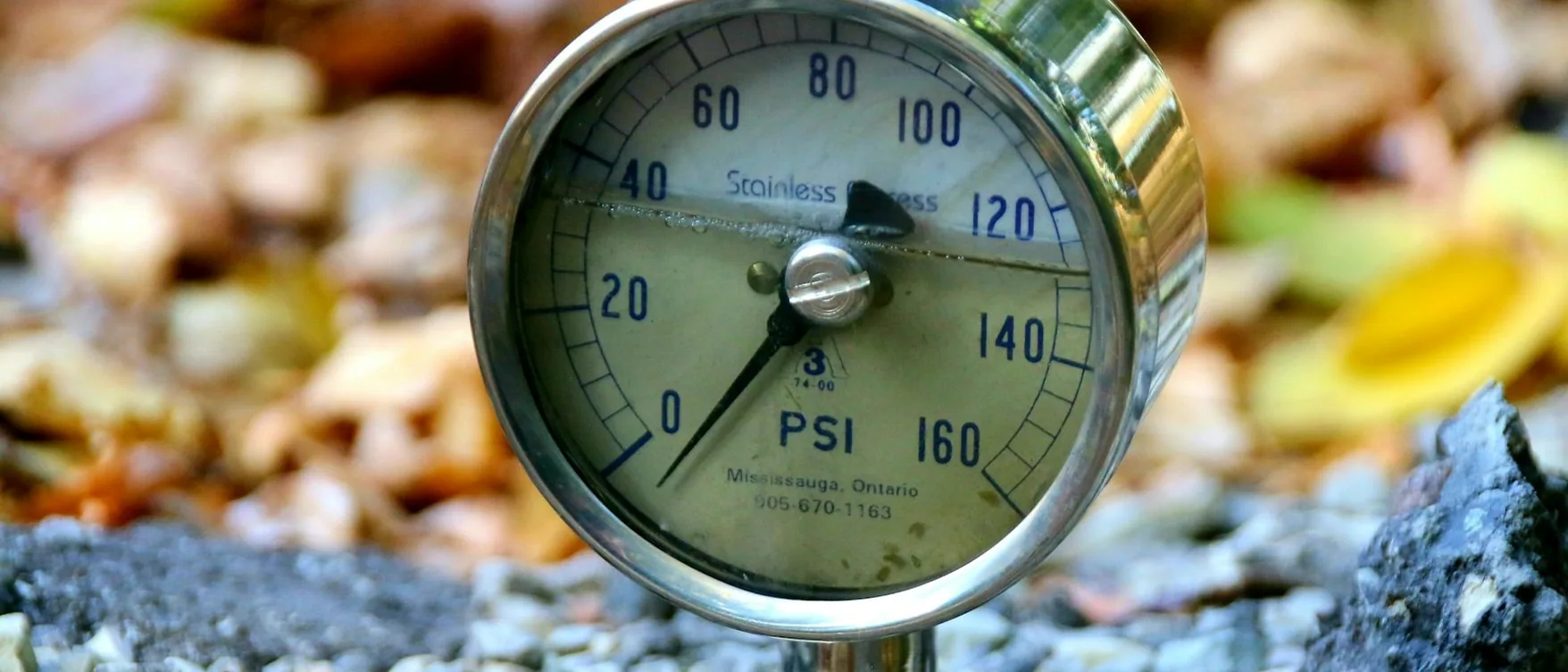 a tyre pressure gauge