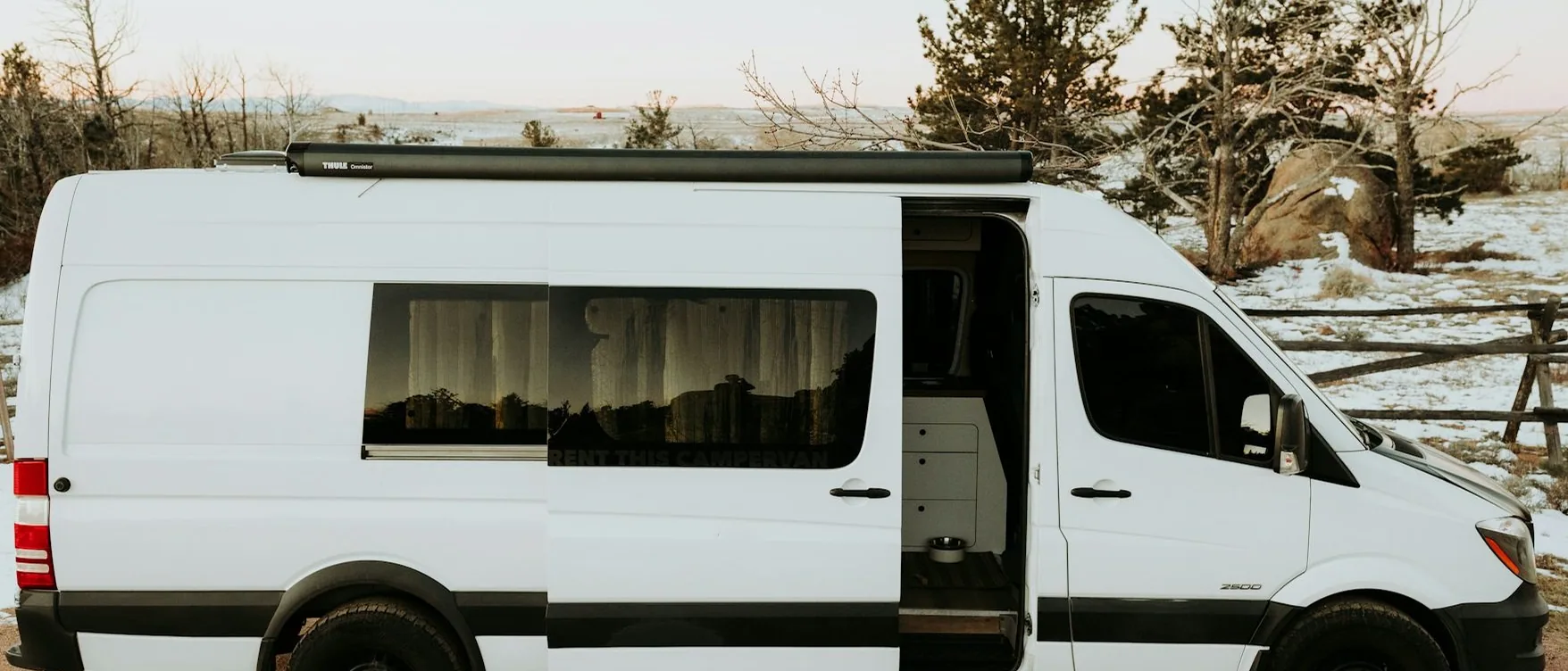 a van on the road