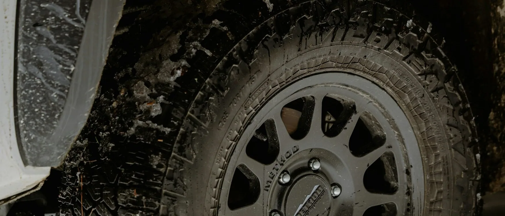 a winter tyre in snow